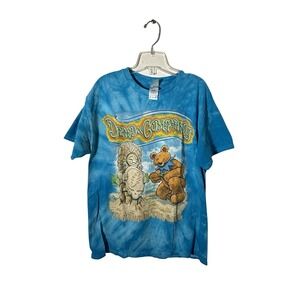 Dead & Company T Shirt Mens Large Blue Tie Dye Playing In The Sand Cancun 2023